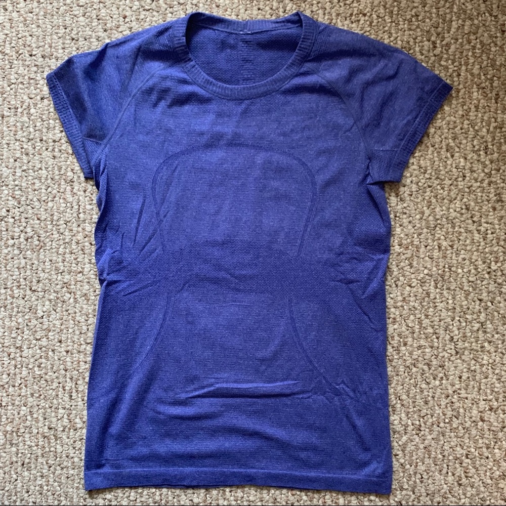 Blue lululemon Swiftly Tech Short Sleeve Crew